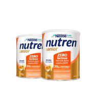 Combo Nutren Senior Zero Lactose Sem Sabor 740g - 2 Unidades