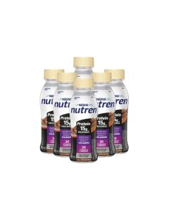 Combo Nutren Protein 15g Colágeno Chocolate - 06 Unidades