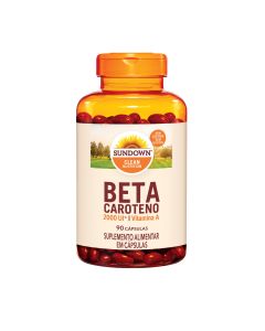 Suplemento Alimentar Sundown Betacaroteno 2.000 UI 90 Cápsulas