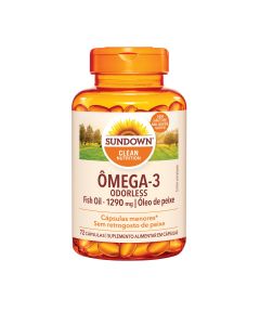 Suplemento Alimentar Sundown Omega 3 Odorless 72 Cápsulas