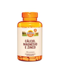 Sundown Cálcio, Magnésio e Zinco - 100 comprimidos
