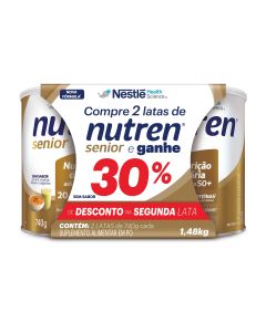 Kit Nutren Senior Sem Sabor 740g - 2 unidades