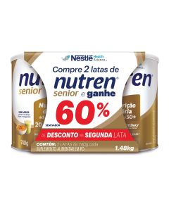 Kit Nutren Senior Sem Sabor 740g - 2 unidades