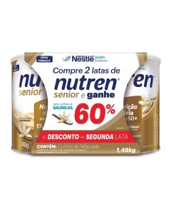 Kit Nutren Senior Baunilha 740g - 2 unidades