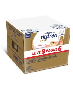 Complemento Alimentar Nutren Senior Mix de Frutas Zero Lactose 200ml 9 unidades