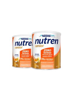 Combo Nutren Senior Zero Lactose Sem Sabor 740g - 2 Unidades