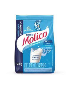 Molico Desnatado Sachê 500g - Leite em Pó Desnatado