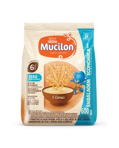 Cereal Infantil Mucilon 5 Cereais Zero Açúcar 600g