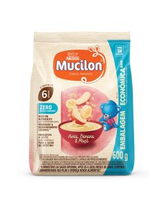 Cereal Infantil Mucilon Aveia, Banana e Maçã Zero 600g