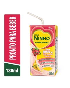 NINHO Cremosinho Sabor Shake de Morango e Banana