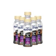 Combo Nutren Protein 15g Col&aacute;geno Chocolate - 06 Unidades