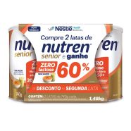 Kit Nutren Senior Zero Lactose Sem Sabor 740g - 2 unidades