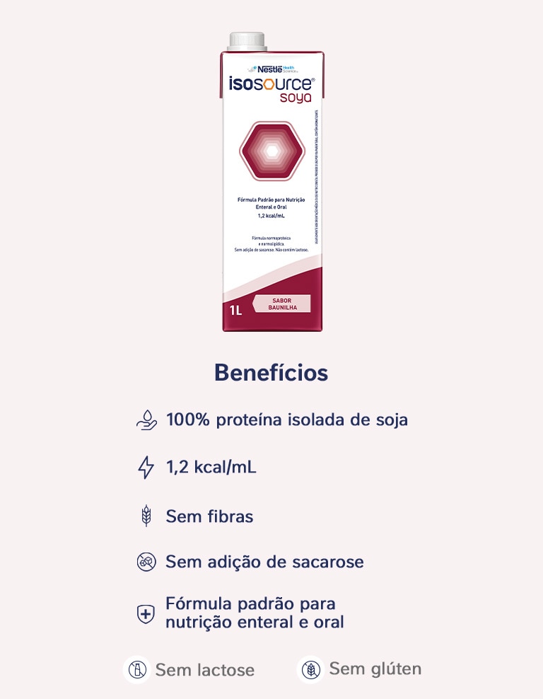 Nutrição Enteral e Oral Isosource Soya Baunilha 1L