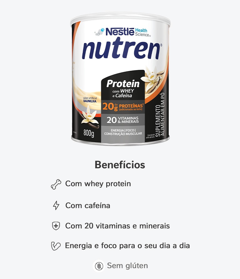 Bebida Láctea Nutren Protein 15g de proteínas Chocolate 24x260ml