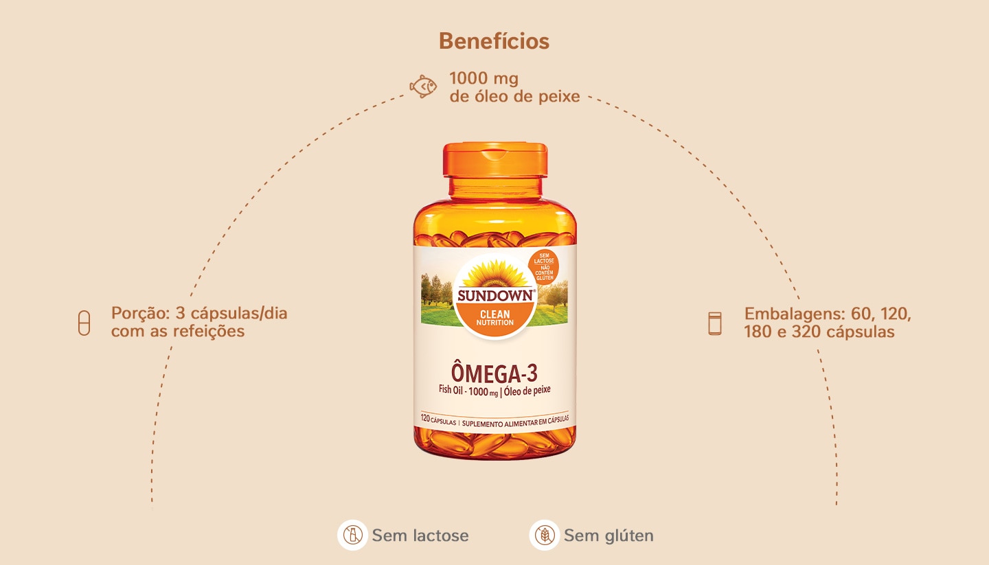 Suplemento Alimentar Sundown Ômega 3 1.000mg 120 Cápsulas