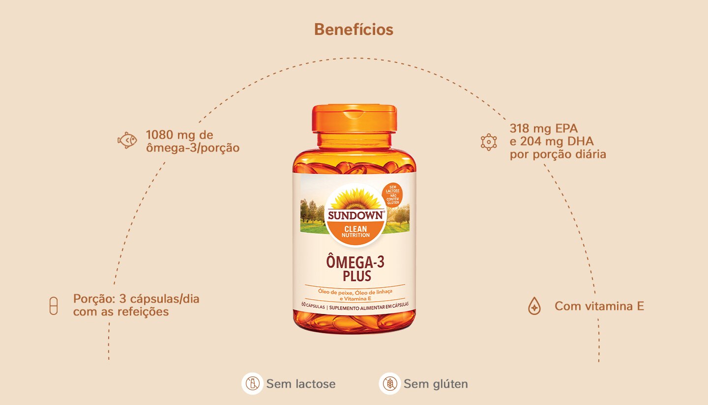 Suplemento Alimentar Sundown Ômega 3 Plus 60 Cápsulas