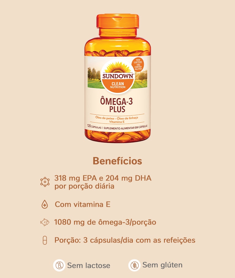 Suplemento Alimentar Sundown Ômega 3 Plus 120 Cápsulas