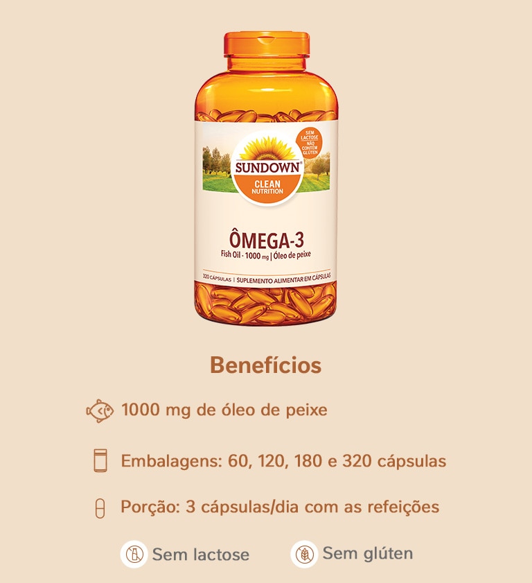 Suplemento Alimentar Sundown Ômega 3 1.000mg 320 Cápsulas