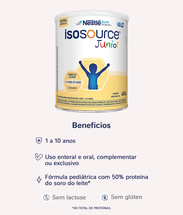 Nutrição Enteral Isosource Junior Baunilha 400g