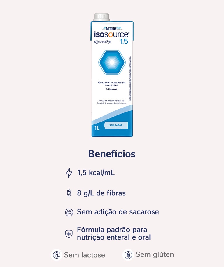 Nutrição Enteral e Oral Isosource 1.5 Sem Sabor 1L