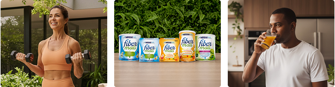Fiber Mais Colágeno - Sabor Limão | Nestlé Nutre - Nestlé Nutre - FiberMais Colágeno Limão Lata 300g, FiberMais, Fibras, Colágeno