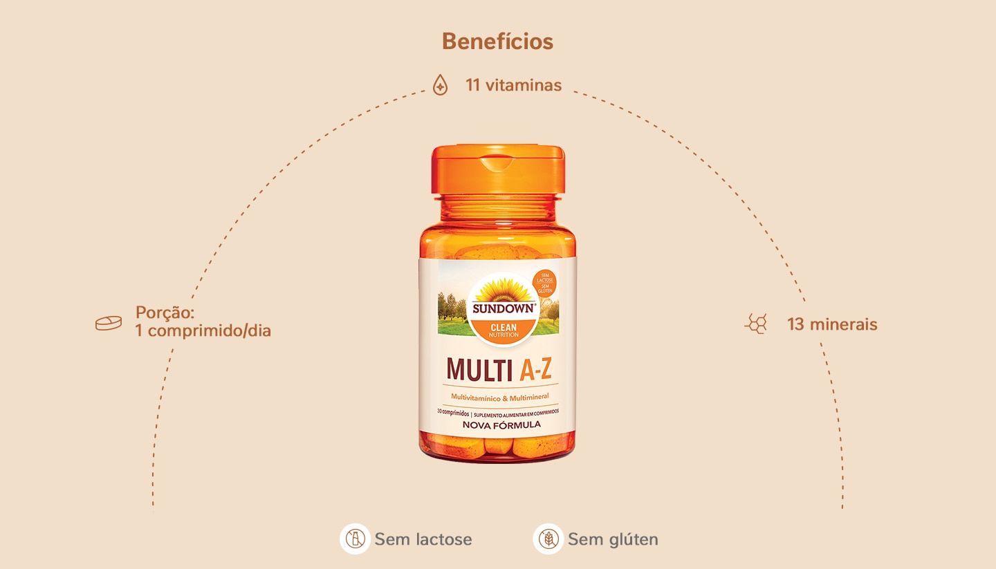 Suplemento Alimentar Sundown Multi A-Z 30 Comprimidos