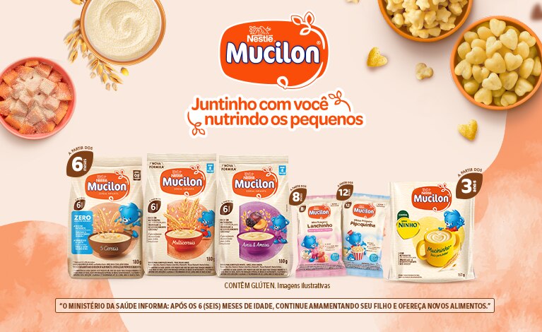 Mucilon, juntinho com você nutrindo os pequenos