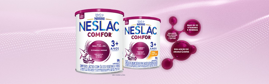 NESLAC® Comfor, composto lácteo para crianças a partir de 3 anos