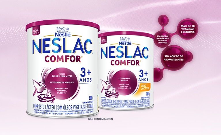 NESLAC® Comfor, composto lácteo para crianças a partir de 3 anos