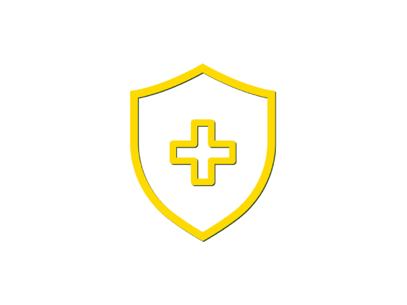 &Iacute;cone de escudo com uma cruz