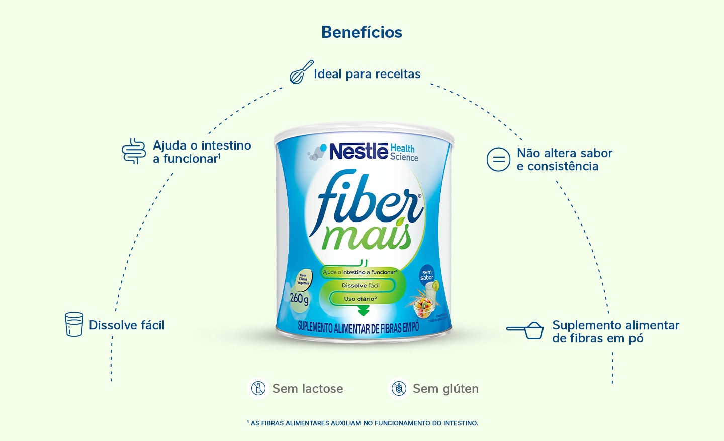 Suplemento Alimentar de Fibras Fibermais Sem Sabor 260g