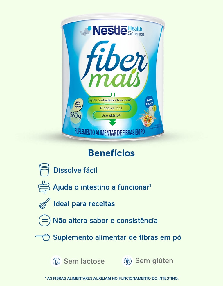 Suplemento Alimentar de Fibras Fibermais Sem Sabor 260g