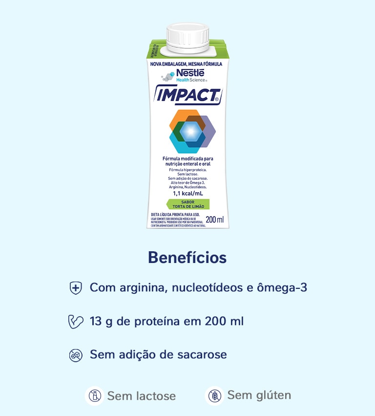 Nutrição Enteral e Oral Impact Torta de Limão 200ml TETRAPACK