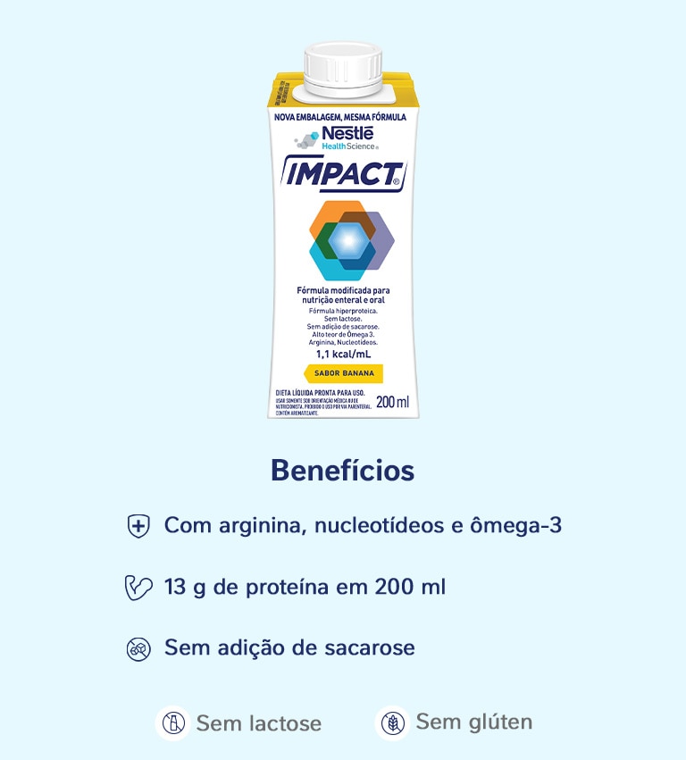 Nutrição Enteral e Oral Impact Banana 200mL TETRAPACK