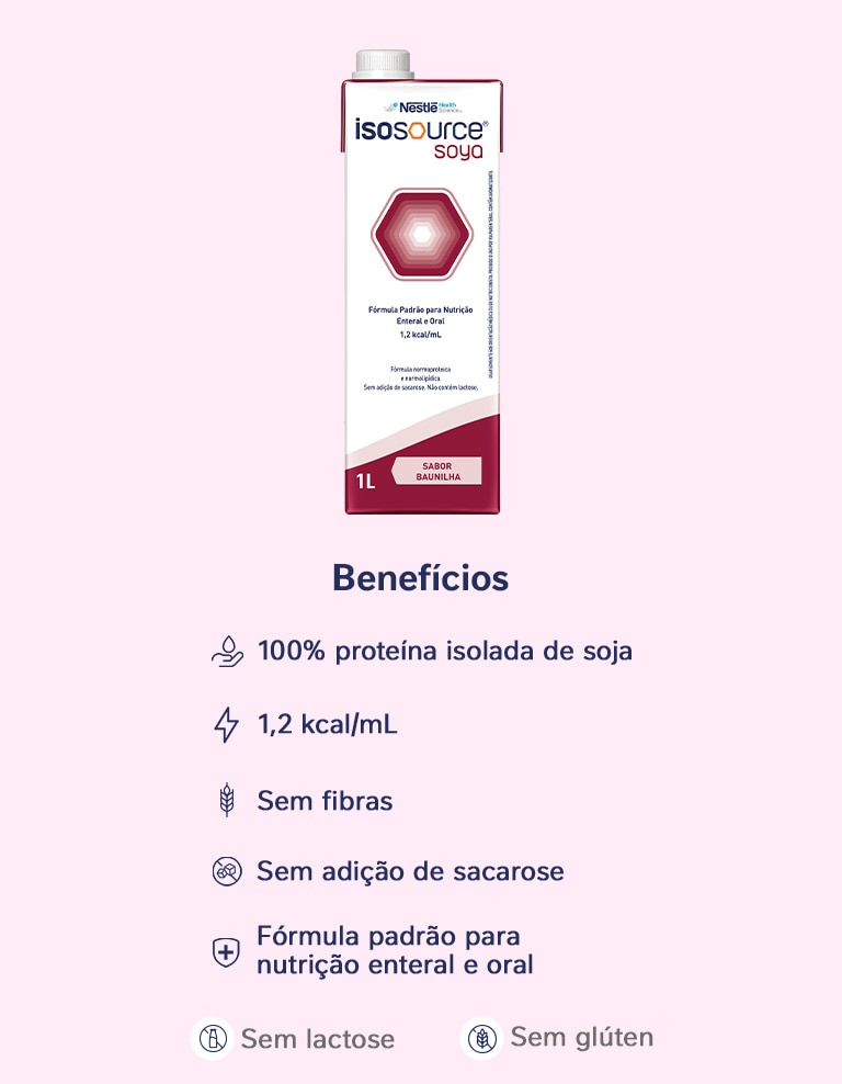 Nutrição Enteral e Oral Isosource Soya Baunilha 1L