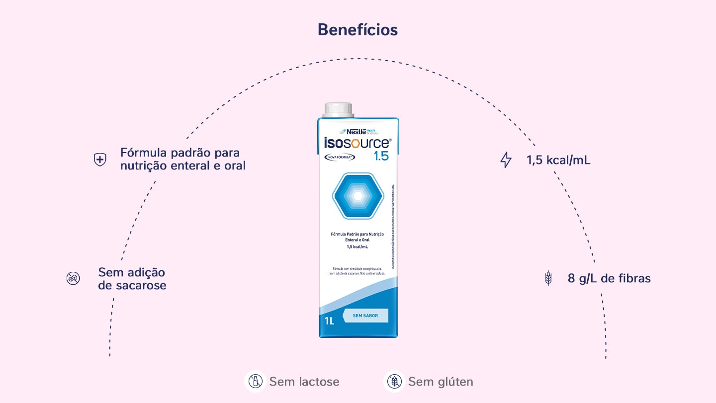 Nutrição Enteral e Oral Isosource 1.5 Sem Sabor 1L