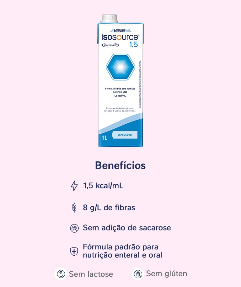 Nutrição Enteral e Oral Isosource 1.5 Sem Sabor 1L