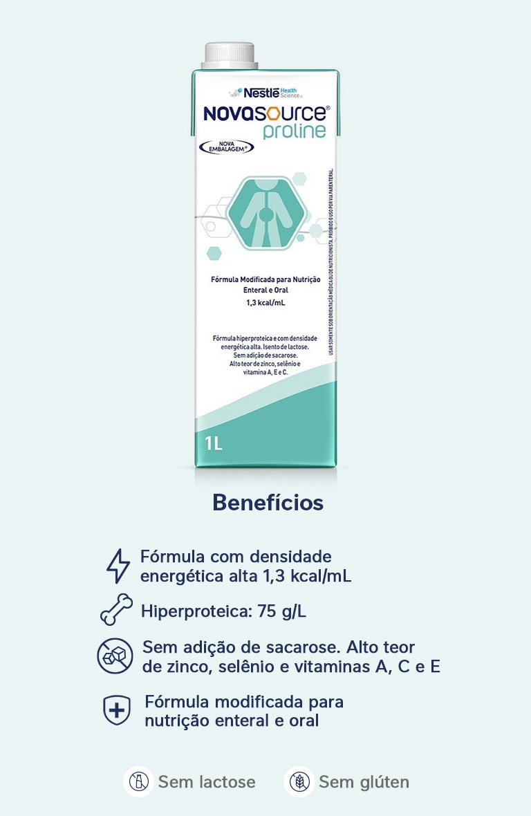 Nutrição Enteral e Oral Novasource Proline Sem Sabor 1l