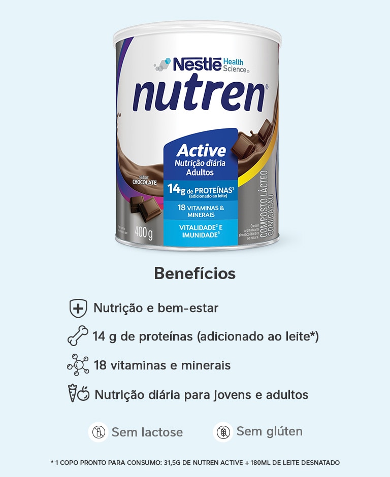 Complemento Alimentar Nutren Active Chocolate 400g