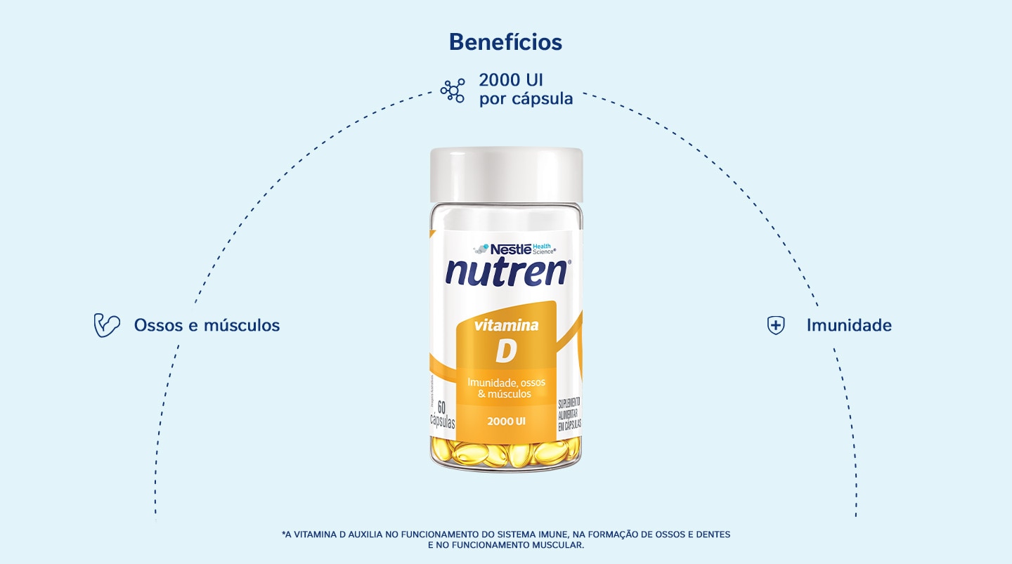 Suplemento Alimentar Nutren Vitamina D 2.000 UI 60 Cápsulas