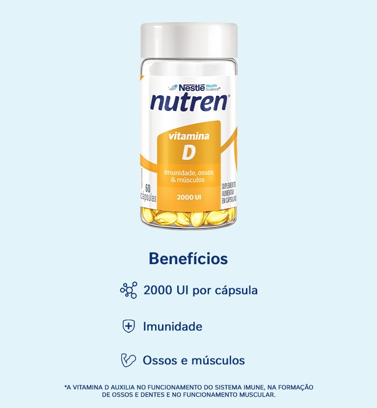 Suplemento Alimentar Nutren Vitamina D 2.000 UI 60 Cápsulas