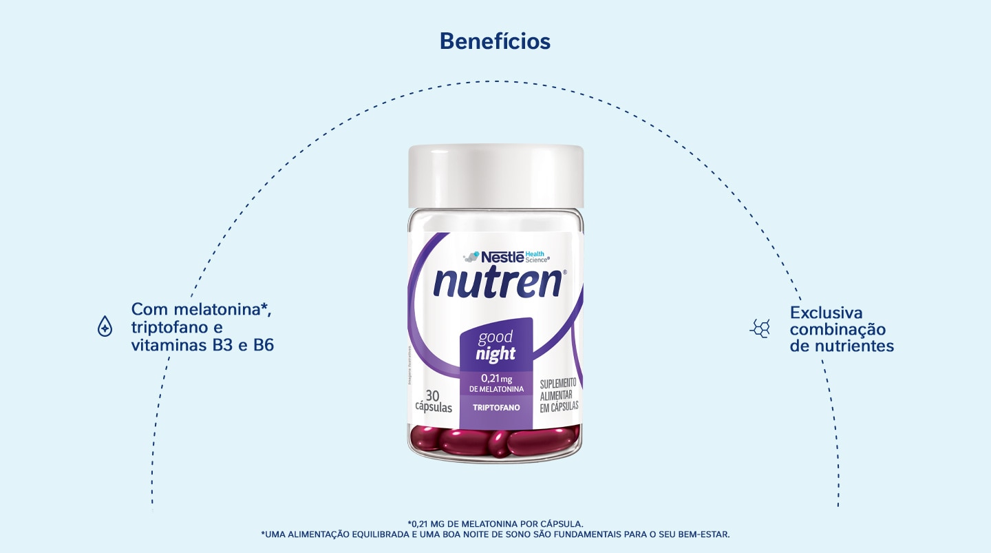 Suplemento Alimentar Nutren Melatonina Good Night 30 Cápsulas