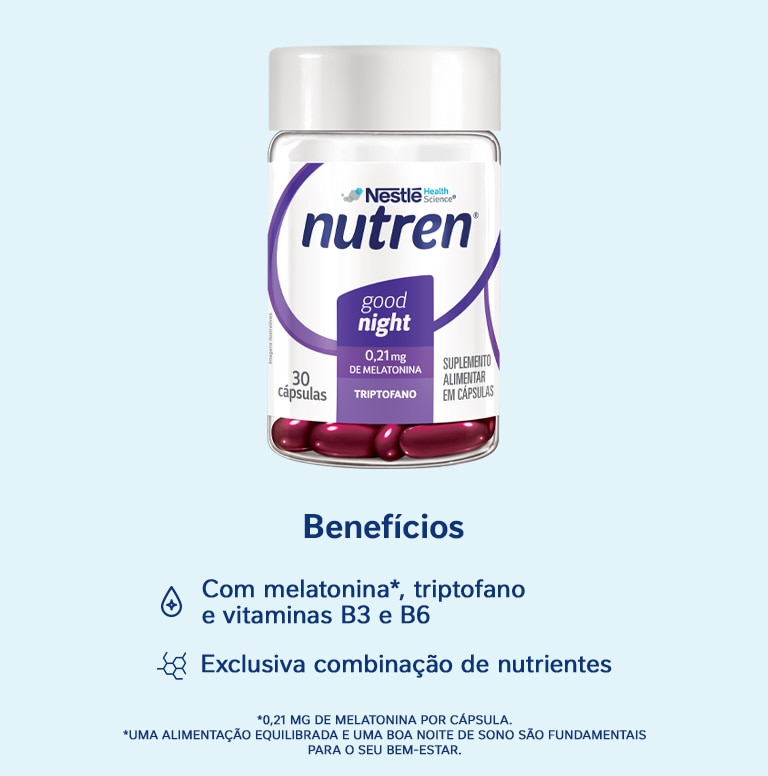 Suplemento Alimentar Nutren Melatonina Good Night 30 Cápsulas