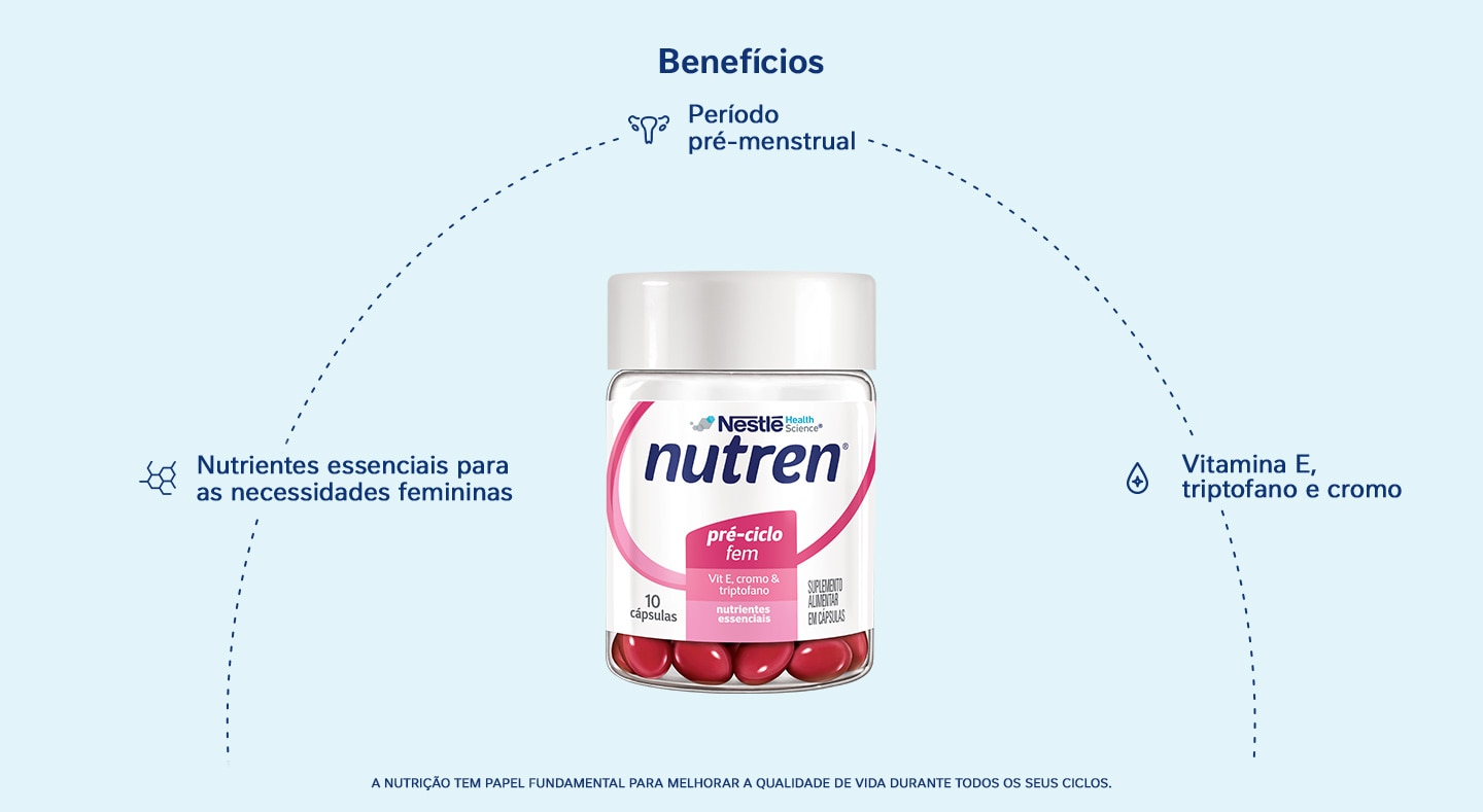 Suplemento Alimentar Nutren Triptofano Pré-Ciclo FEM 10 Cápsulas