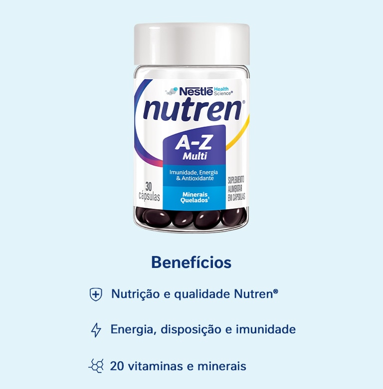 Suplemento Alimentar Nutren A-Z Multivitamínico 30 Cápsulas