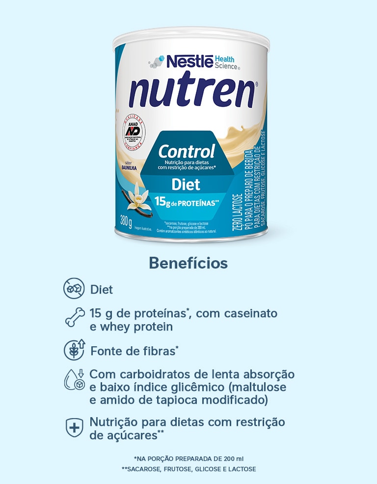 Complemento Alimentar Nutren Control Baunilha 740g
