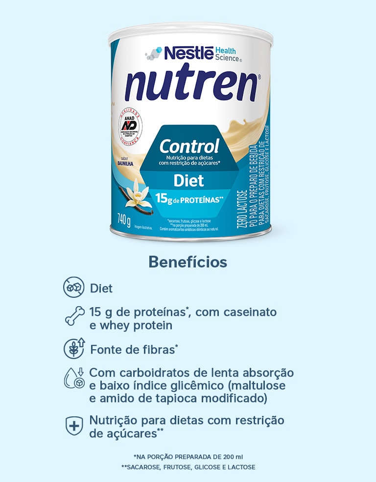 Complemento Alimentar Nutren Control Baunilha 380g