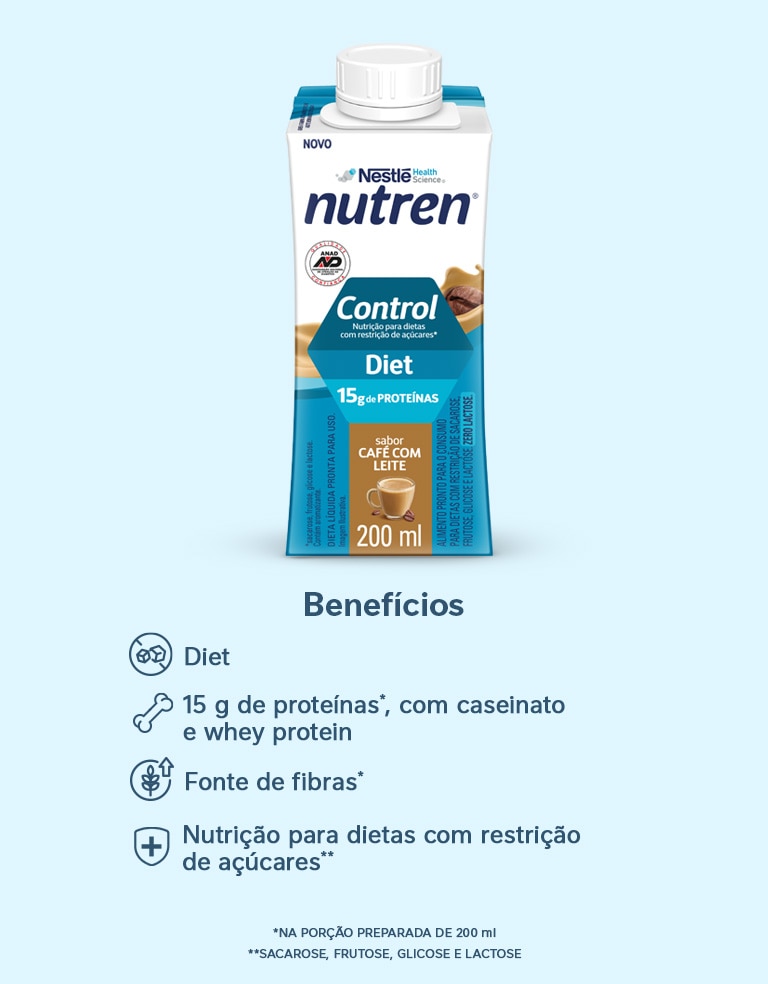 Complemento Alimentar Nutren Control Café com Leite 200mL