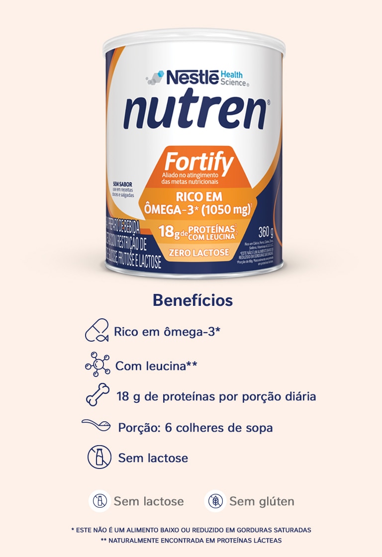 Complemento Alimentar Nutren Fortify Sem Sabor 360g