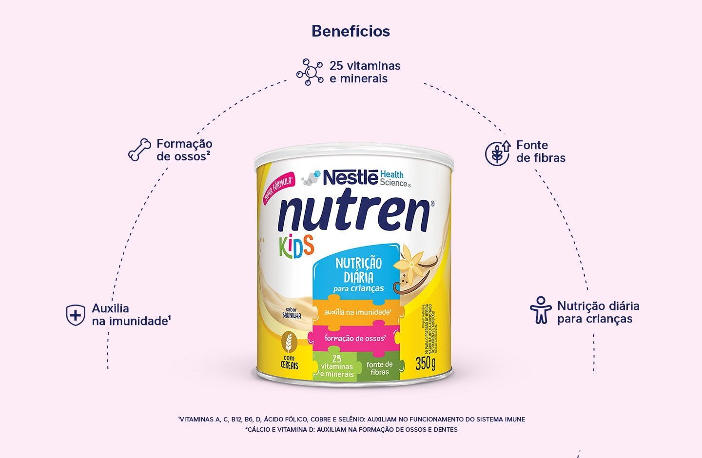 Complemento Alimentar Nutren Kids Baunilha 350g